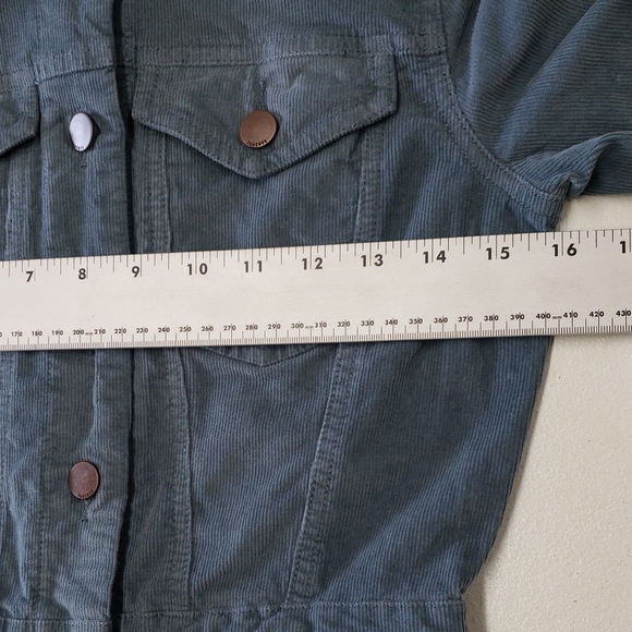 Faherty Corduroy Button Up Long Sleeve Blue Mini Dress Women's Size XS - Picture 11 of 13